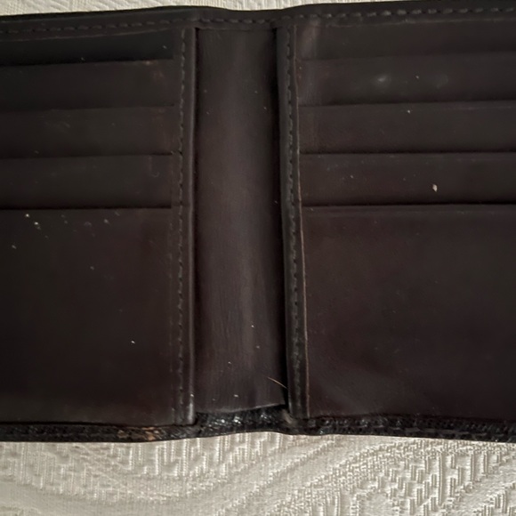 Coach chocolate brown Signature leather wallet with ID wallet. - Picture 4 of 9